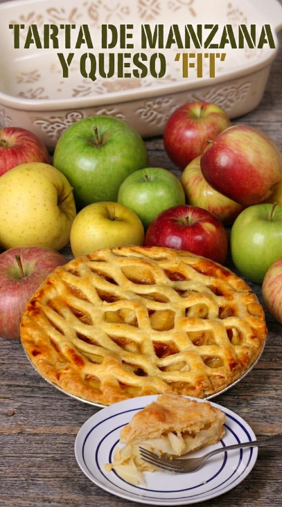 Tarta de Manzana y Queso “Fit”