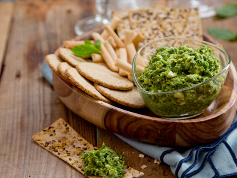 Dip de Guisantes, Queso Feta y Menta