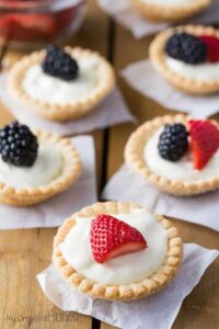 Tartaletas de Frutas y Queso SIN Azúcar