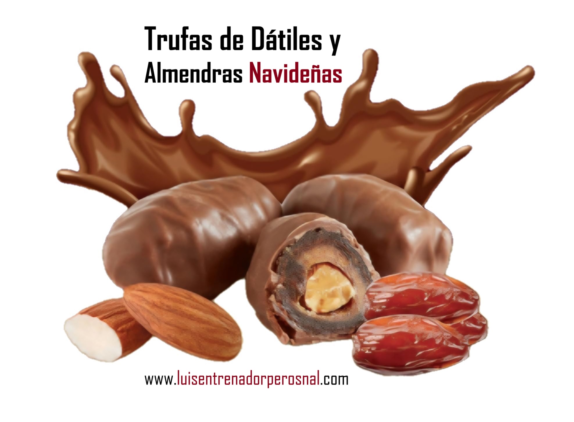 Trufas de Dátiles y Almendras Navideñas