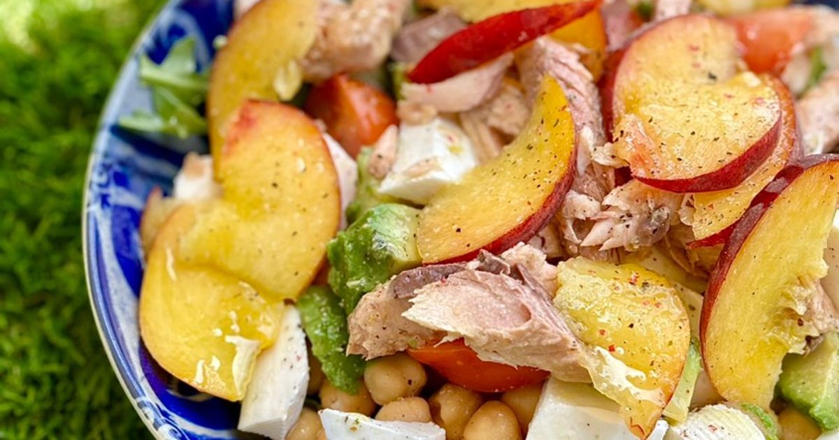 Ensalada Templada de Garbanzos y Melocotón