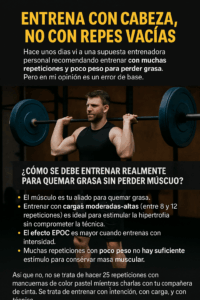 Lo más efectivo para quemar grasa sin perder músculo