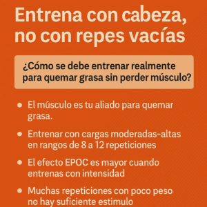 Lo más efectivo para quemar grasa sin perder músculo