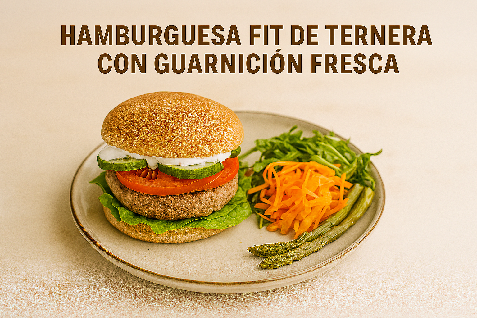 Hamburguesa Fit de Ternera con Guarnición Fresca