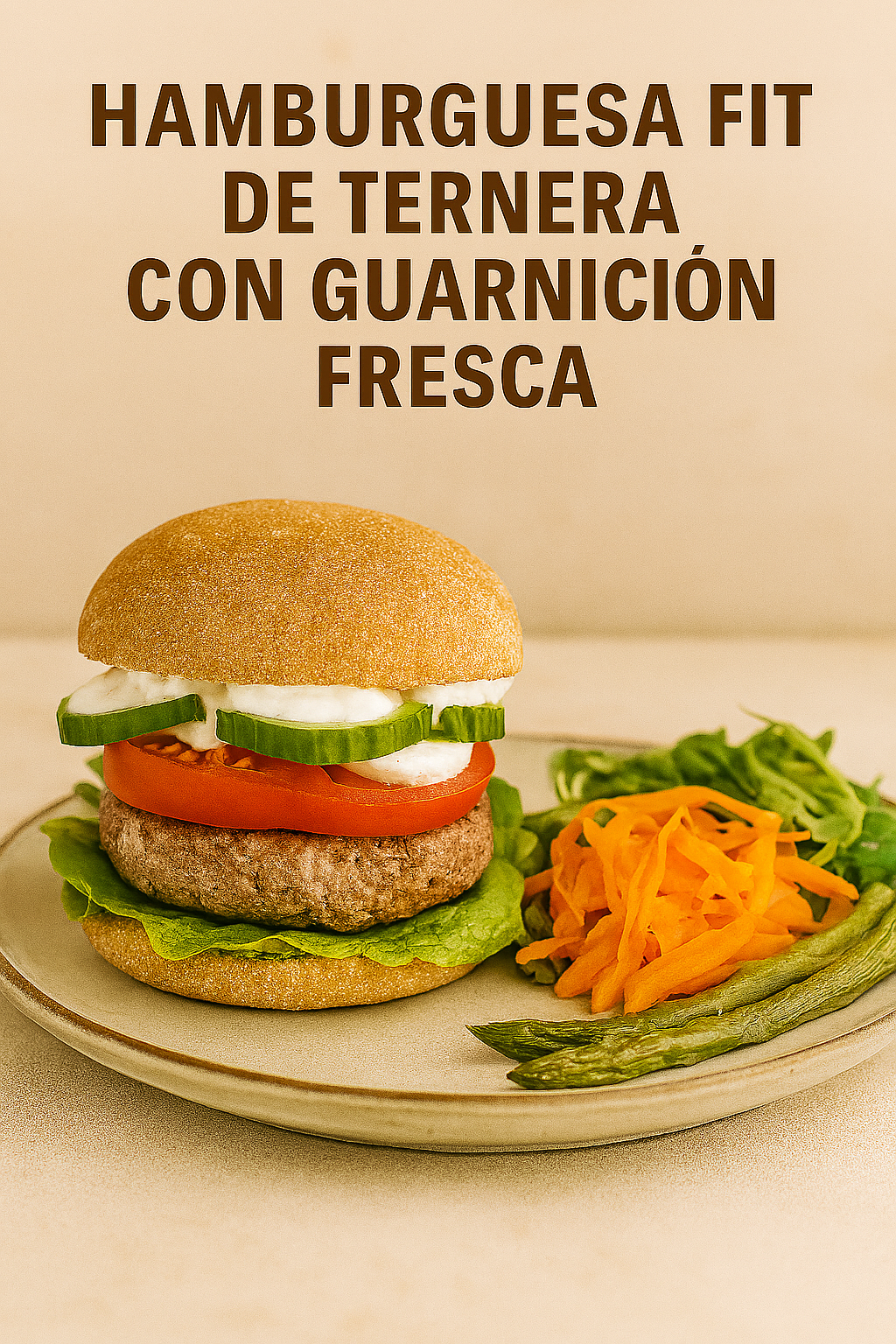 Hamburguesa Fit de Ternera con Guarnición Fresca