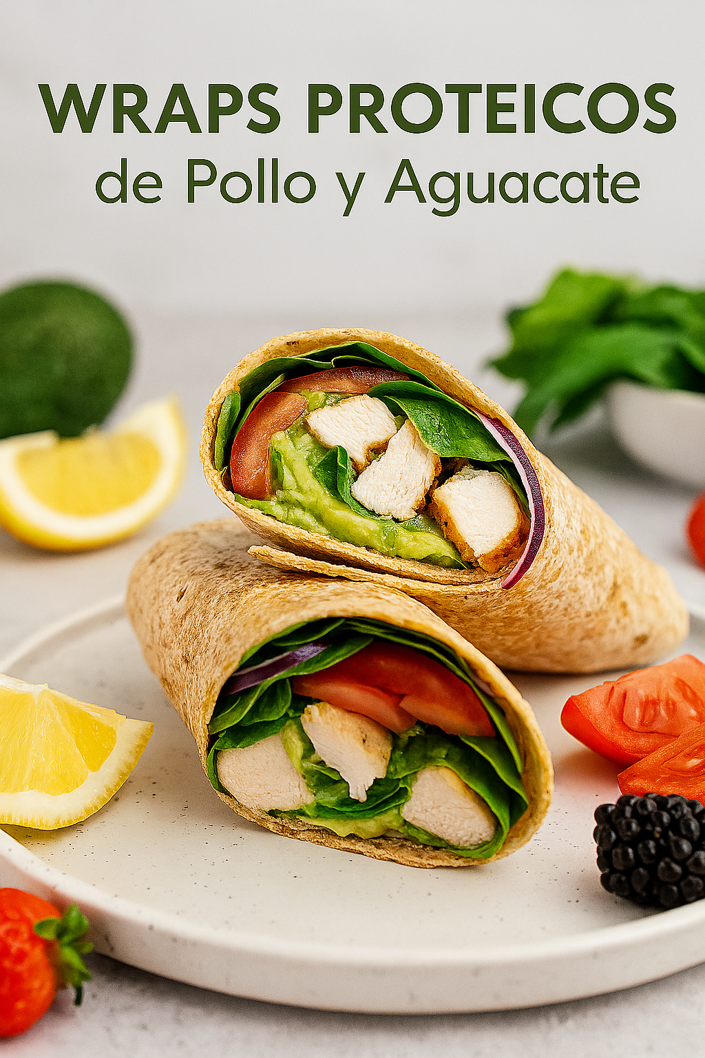 Wraps Proteicos de Pollo y Aguacate