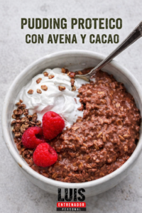 Pudding Proteico de Avena y Cacao