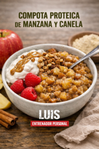 Compota Proteica de Manzana y Canela