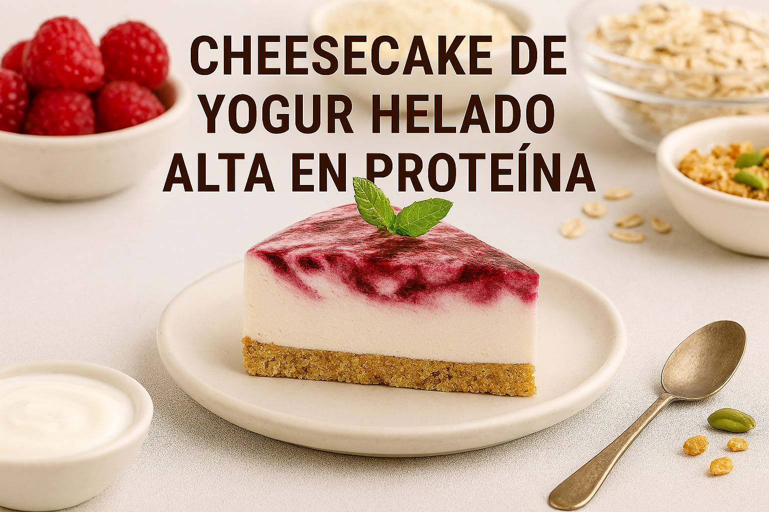 Cheesecake de Yogur Helado alta en Proteínas