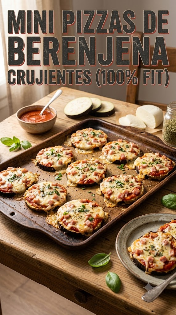 Minipizzas de Berengena Crujientes