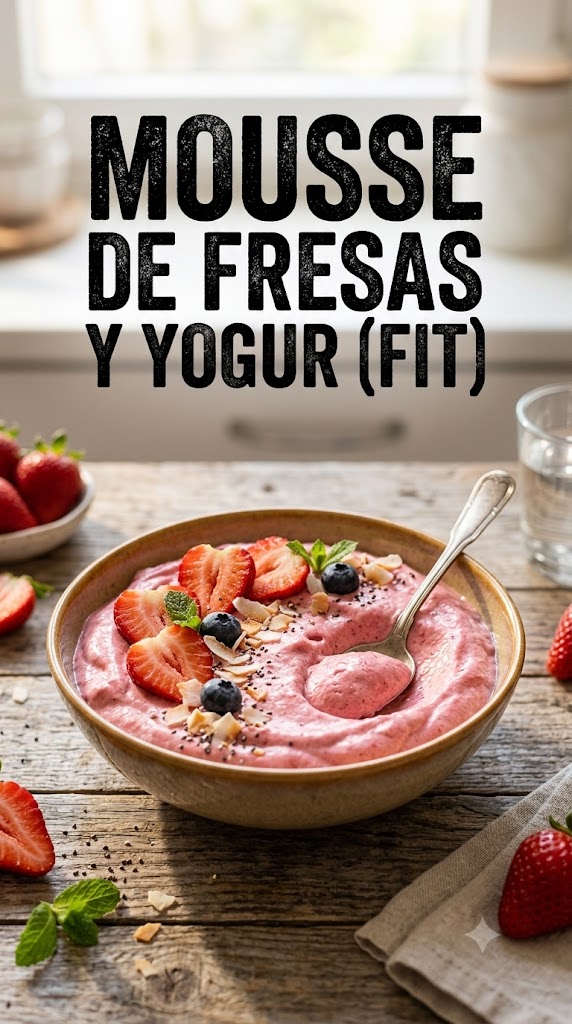 Mousse de Fresas y Yogur (Fit)