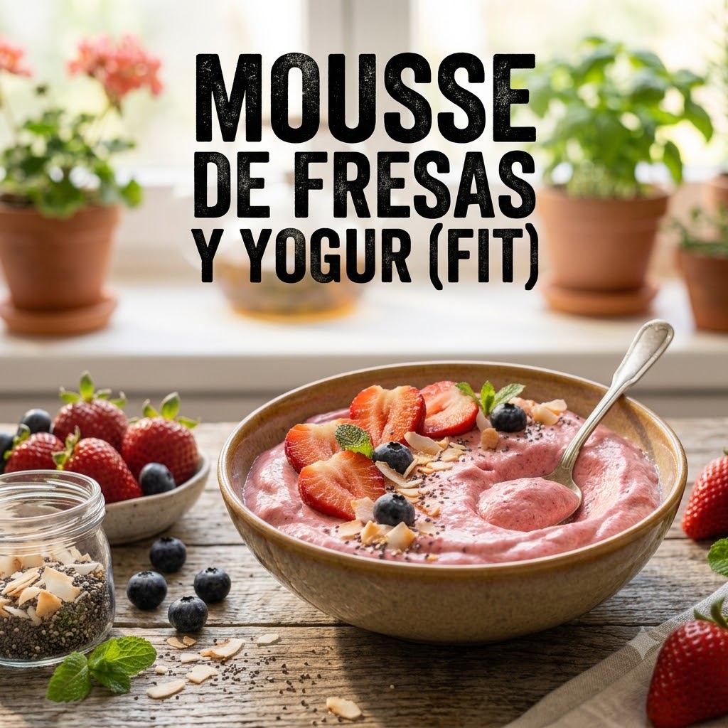 Mousse de Fresas y Yogur (Fit)