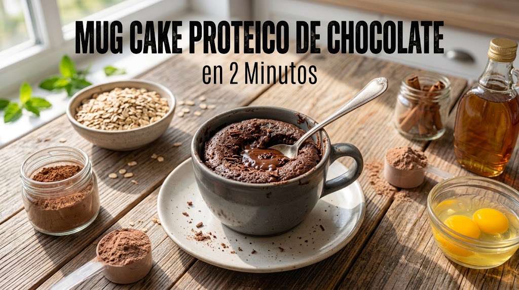 Mug Cake Proteico de Chocolate