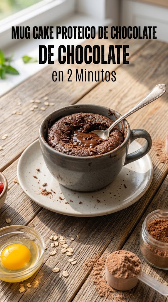 Mug Cake Proteico de Chocolate