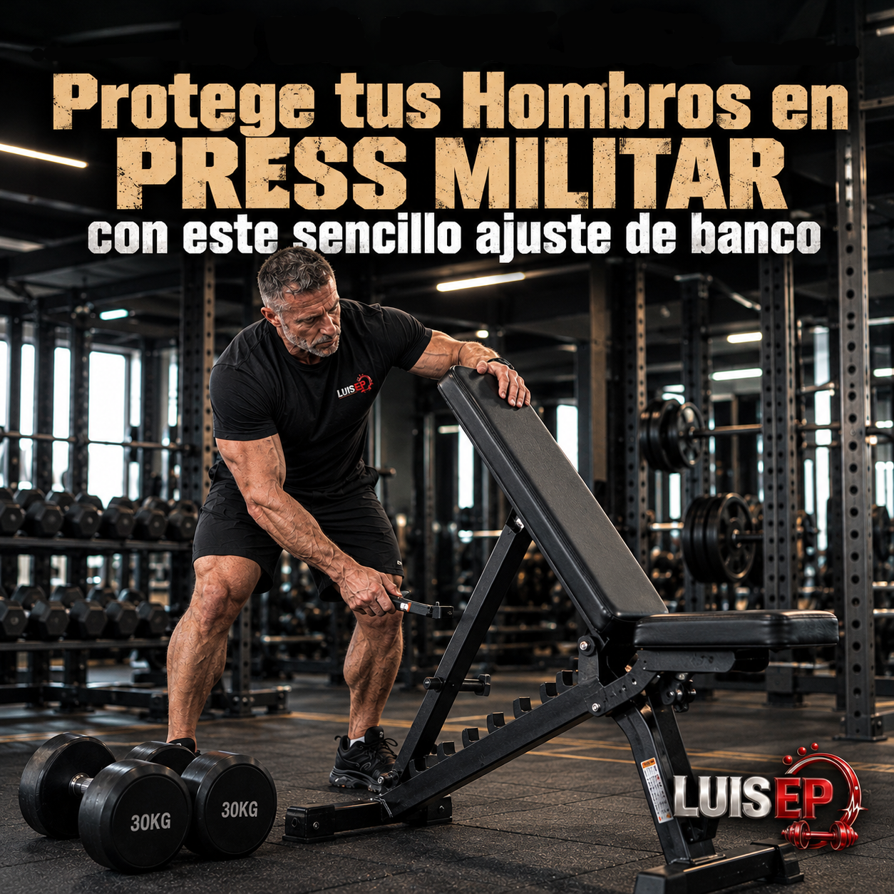protege tus hombros en press militar